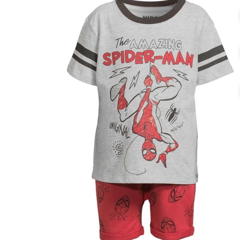 Spider-Man Gray and Red Kids' Pajama Set
